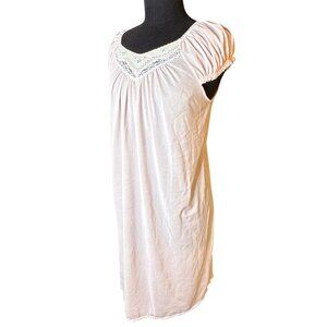 Vintage light Pink Baby Doll Sissy Nightgown Lace Embroidery Medium JC Penny